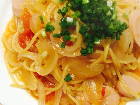 低カロリー☆新玉ねぎとトマトのワンポットパスタ